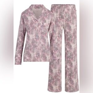 NWT Skims Sleep Long Sleeve Button up Set- Limited Edition Bloom Mini Multi Ani